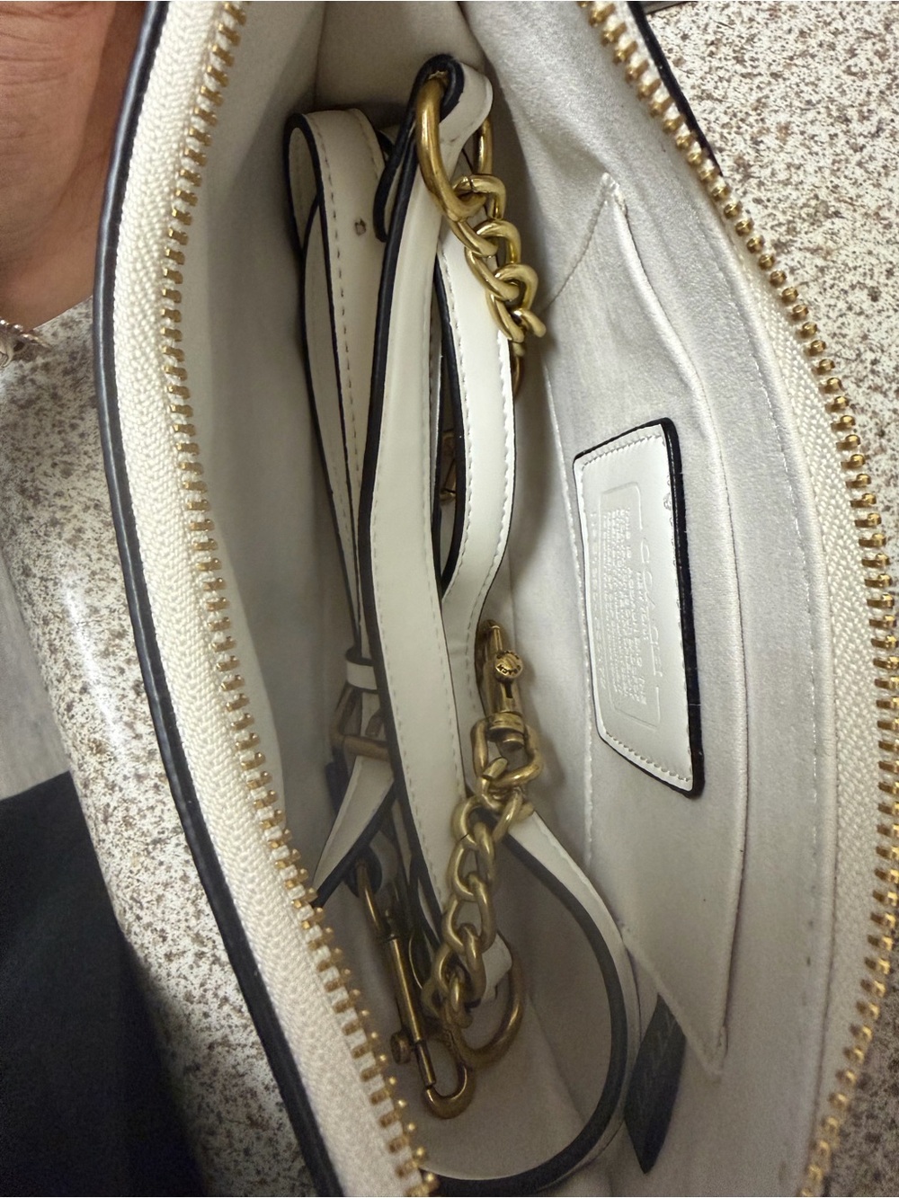Coach Cream Signature Mini Shoulder Bag with Gold Hardware - Picture 3 of 3